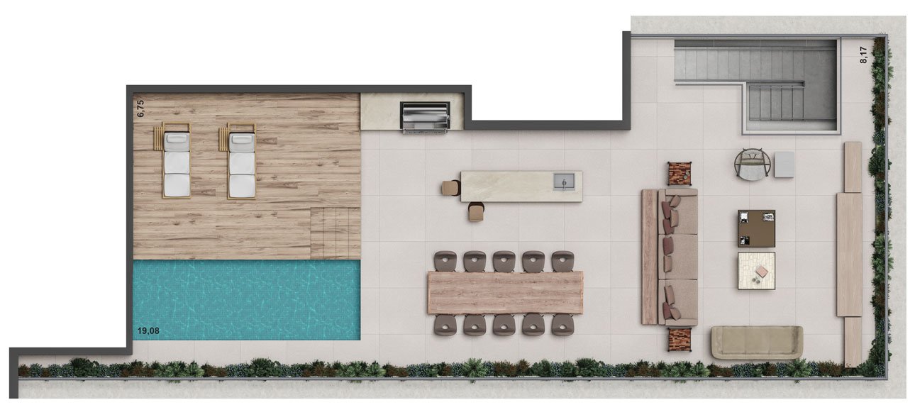 Planta Cobertura 339m²- superior